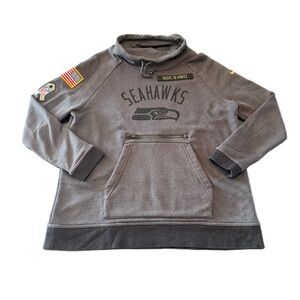 Seattle Seahawks Salute to Service Funnel Neck Pullover Sweatshirt Women’s S